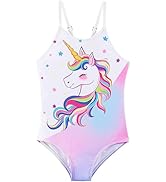 WAWSAM Girls One Piece Swimsuit Kid Beach Swimwear Toddler Bathing Suit