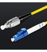 OS2 LC to FC Fiber Patch Cable, Single Mode, Simplex, 9/125um, LSZH, 10 Meters (33 ft), 5 Pack