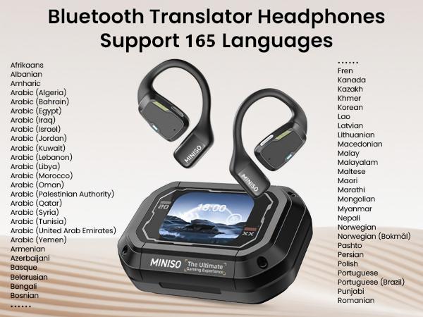 MINISO M98 Open Ear Translation Earbuds Real Time Earbuds Bluetooth 5.4 Headphones