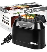REPTI ZOO Dual Reptile Light Fixture 2 in 1 Deep Dome Lamp Fixture, Double-Layer Connectable Desi...