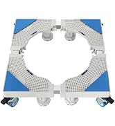 AMGSH Adjustable Mini Fridge Stand | Washing Machine Base Dolly Roller Stand 4×2 Locking Rubber S...