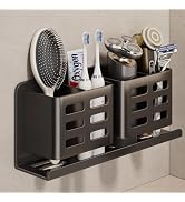 YESENT Aluminum Toothbrush Holder Self-Adhesive Hanging Bracket Shower Toothbrush Razor Holder Su...