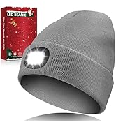 Unisex LED Beanie Hat with Light, Christmas Stocking Stuffers Gifts for Men, White Elephant Gifts...