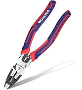 WORKPRO 6-in-1 Linesman Pliers with Wire Cutter and Stripper, 8 Inch Multipurpose Combination Pli...