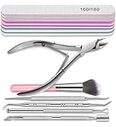 TsMADDTs Nail Tool Kit with Nail Files and Buffers, Files 100 180, Polish Buffer, Cuticle Pusher,...