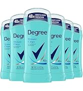 Degree Original Antiperspirant Deodorant Shower Clean Pack of 6 48-Hour Sweat & Odor Protection A...