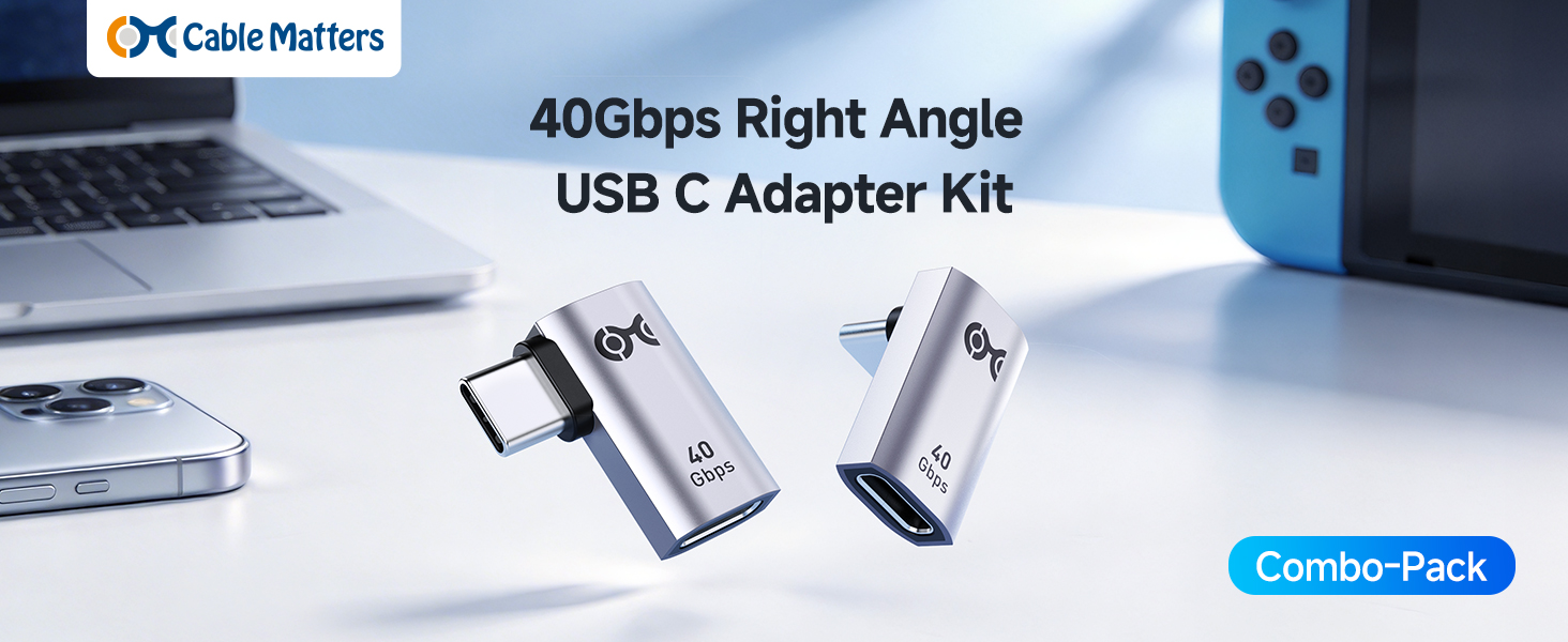 Cable Matters Combo Pack USB-C Right USB-C Adapter Kit