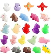 Mochi Squishy Toys, 24 pcs Dinasaur Squishy Animal Party Favors for Kids Classroom Prize Stress R...