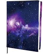 CRASPIRE Stretchable Book Cover Protector Galaxies Star Cloud Washable Reusable Jumbo Fabric Clot...