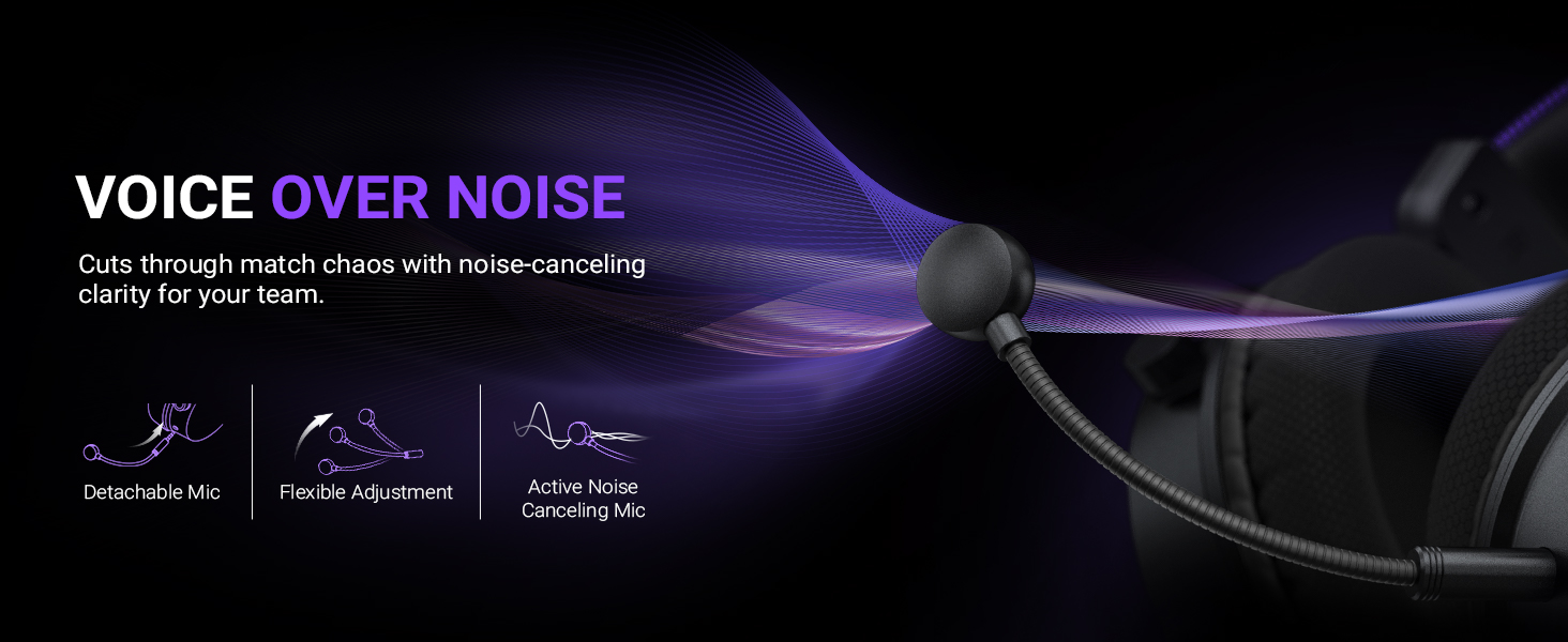 noise canceling and detachable mic