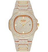 Luxury Unisex Watch Crystal Diamond Watches Big Face Women's Men's Quartz Watch Gold Color Silver...