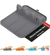 Spoon Rest, Silicone Spoon Holder for Stove Top with Drip Pad Suitable for Multiple Kitchen Gadge...