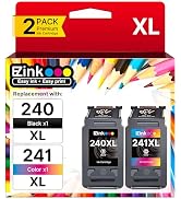 240XL 241XL Ink Cartridge Replacement for Canon 240XL 241XL Combo Pack, PG-240XL CL-241XL Works w...