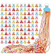 No Mess Streamers 100pack, Colorful Confetti Poppers,Hand Throw Party Poppers No Mess for Birthda...