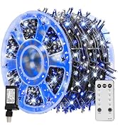 TW SHINE Christmas Lights, 600 LED 196FT Christmas String Lights Plug-in with 8 Modes Timer and R...
