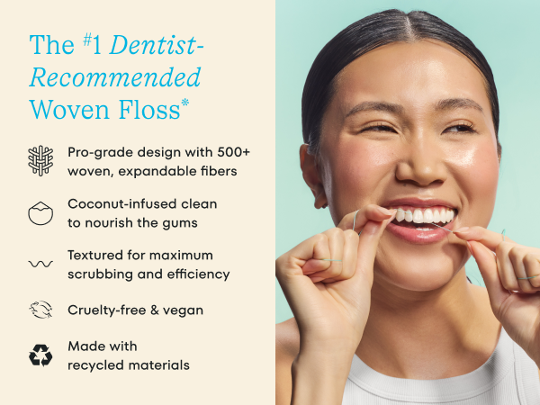 The #1 dentist-recommended woven floss