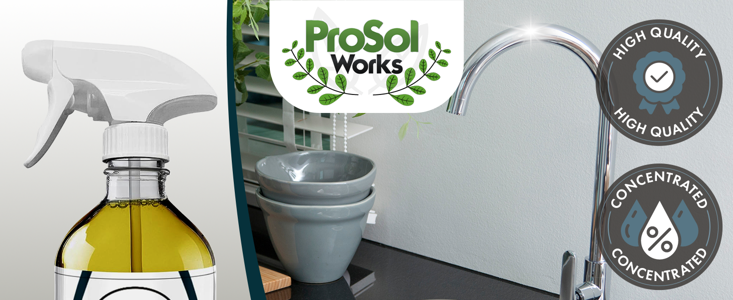 ProSol Works premium A+ content degreaser cleaner heavy duty cleaning spray kitchen cleaner