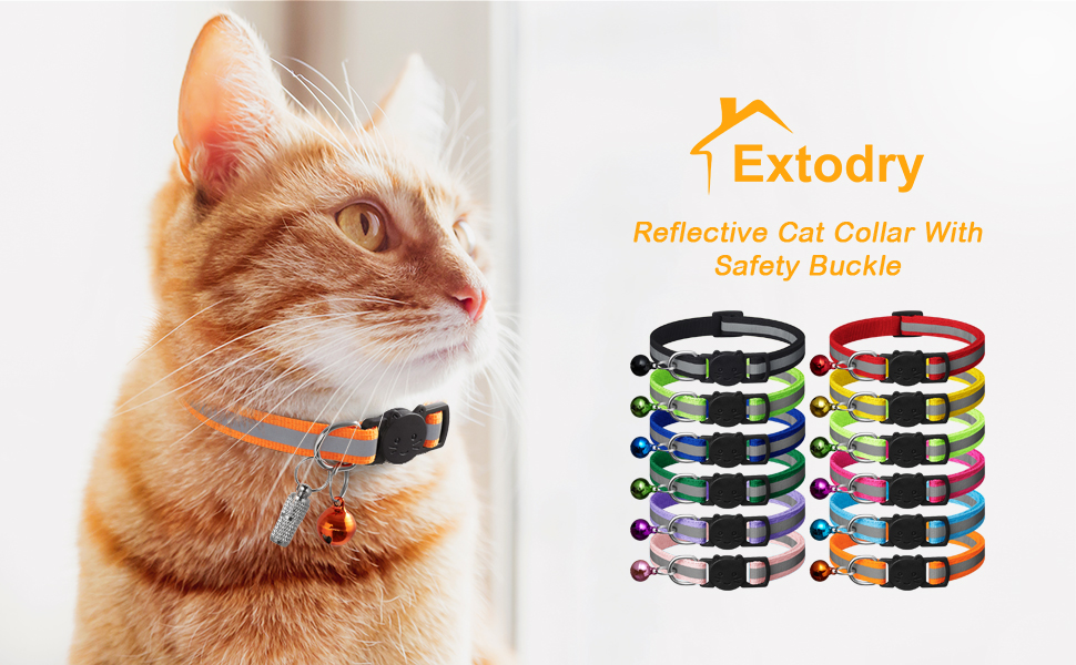Reflective-Breakaway Cat Collars with Bells
