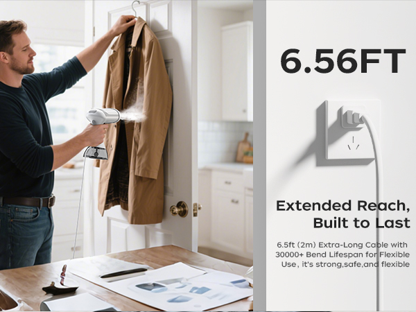 White clothing steamer