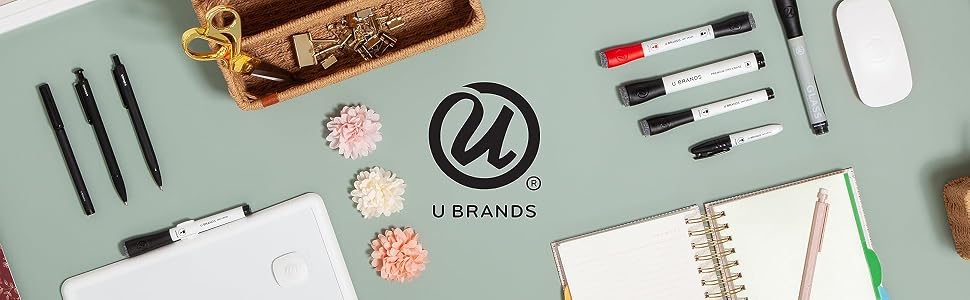 U Brands Brand Banner - high quality writing utensils, planners, notebooks, and office organization
