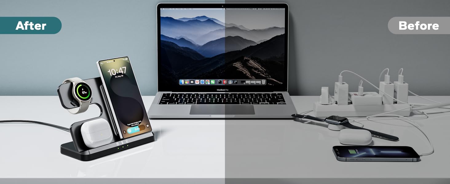 charging station wireless for samsung compact and safe