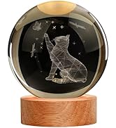 JANARARY Cat Gifts for Cat Lovers for Women, Large 3D Night Light, Crystal Lamp 16 Color Changing...
