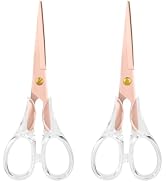 Honagu Premium Acrylic Handle Scissors -Stainless Steel Blades, Precision Cutting, Ergonomic Desi...