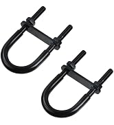 Antrader M8 U-Bolts,Marine Boat Stern Bow Eye Tie Down U Bolt,Black,2Pcs | Round U-Bolts with Nut...