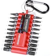 Geinxurn Impact Security Torx Screwdriver Bits Set,22 Pcs Magnetic (T7-T40) S2 Steel Multi Hollow...