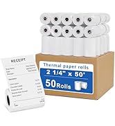50 Rolls- 2 1/4 X 50 Thermal Receipt Paper Rolls- Fits All Pos Cash Registers, For Clover POS Cas...