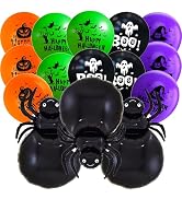 HADCKJA Black Spider Balloons Halloween Party Supplies Halloween Balloons Spider Foil Balloon Hal...