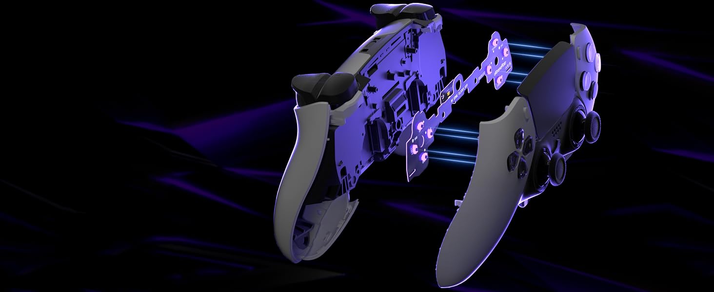 eXtremeRate Face Buttons Clicky Kit for PS5 Edge Controller Dpad Action ABXY Buttons Mouse Click Kit