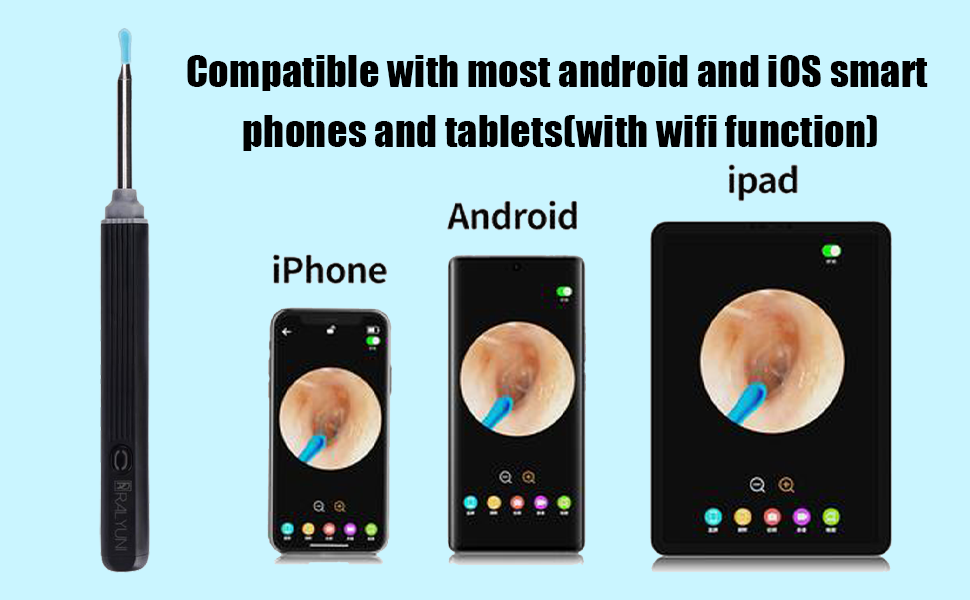 Compatible with most android and IOS smart phones and tablets ( with wifi function)