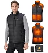 Sevdiea Heated Vest for Men with 16000mAh 7.4V Battery Pack Included,Warming Electric Heating Ves...