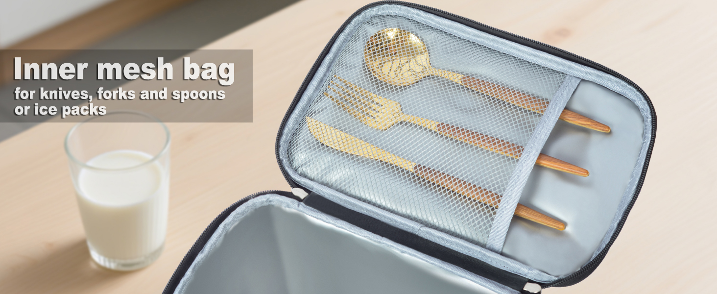 ExtraCharm Insulated Lunch Bag for Women/Men - Reusable Lunch Box for Office Picnic Hiking Beach