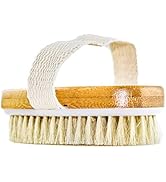 Hand Size Dry Brushing Body Brush - Face, Foot, Leg Exfoliator - Skin Tightening Cellulite Massag...