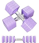 20LBS Adjustable Dumbbell Set, 4 in 1 Free Weights Dumbbells Set for Women Men Hand Weights Set A...