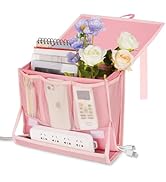 Retyion Bedside Caddy Bedside Storage Organizer Bedside Organizer with Power Strip Holder and 2 A...