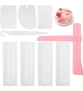 Cake Scraper Set of 9 Packs, Cake Scraper Smoother Set, Adjustable Icing Scraper Polisher Tool, C...