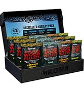 Kona Wood Pellets Intended for The Ninja Woodfire Grill, 12 Single-Use Pouches (4 Flavors)