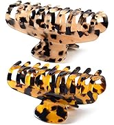 2 Pack Big Hair Claw Clips Tortoise Shell Nonslip Large Claw Clip For Women Celluloid Leopard Pri...