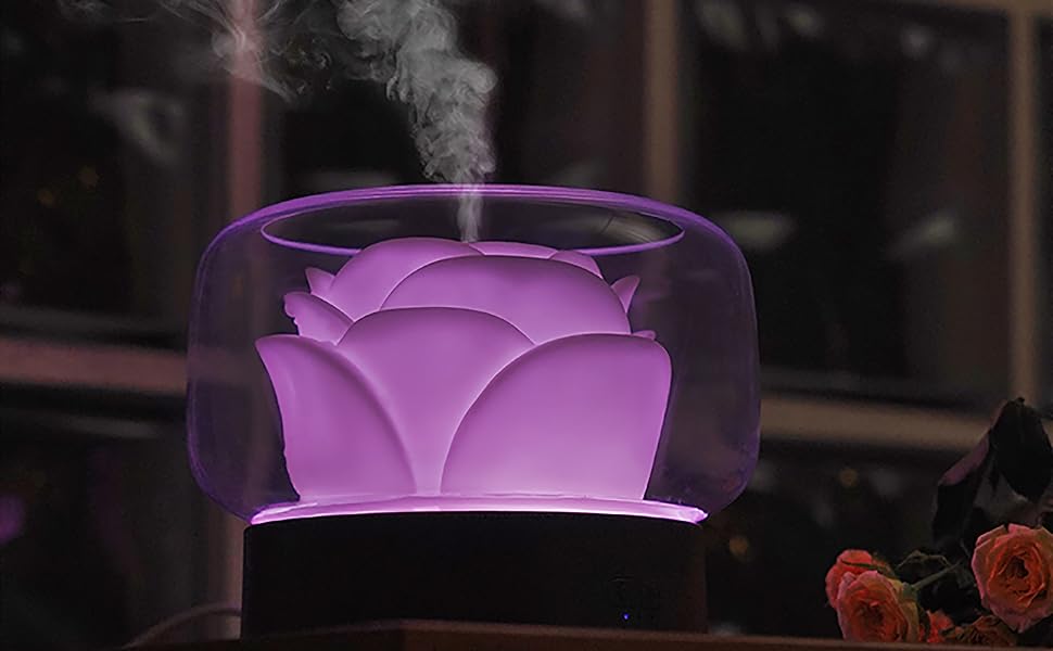 Diffusers for Essential Oils Large Room, SEVEYEE 500mL Oil Diffuser Cute Humidifiers for Bedroom
