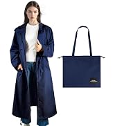 LAMA Womens Long Raincoats Rain Jacket Waterproof Packable Hooded Windbreaker Lightweight Adjusta...