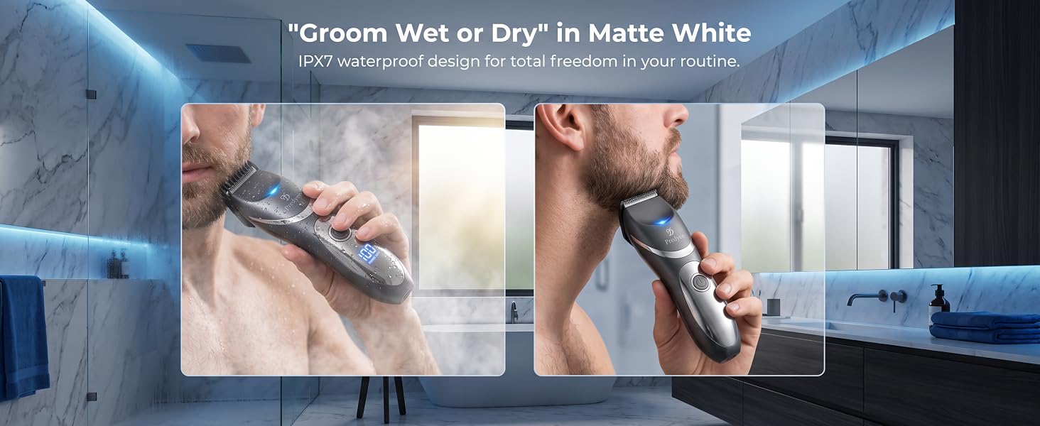 Predyee Men's Body and Groin Trimmer
