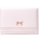 Sunwel Fashion Wallets Girls Cute Coquette Pink Bow Small Wallet Card Holder ID Window Purse for ...