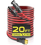 GIBBAB Solar Connector to XT60 Charge Extension Cable, 12AWG 20FT XT60 Adapter Cable to Solar Pan...