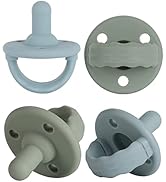 Soother Pacifier,Food Grade Silicone Pacifiers with Handle & 3 Holes for Added Safety, BPA Free, ...
