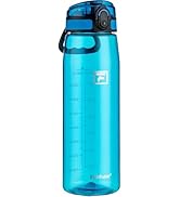 Fanhaw 32 oz Tritan Water Bottle with Chug Lid - Clear, BPA-Free, Lightweight, Wide Mouth, Leak-P...