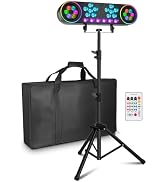 ClypsoReign 6in1 DJ Lights with Stand DMX512, Bee-Eye | Par | UV | Strobe | Pattern Light Effects...