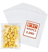 RONSBILL 400 PCS Thick 3.2Mil Self Sealing Cellophane Bags 5x7 Inches Clear Cookie Bags Resealabl...